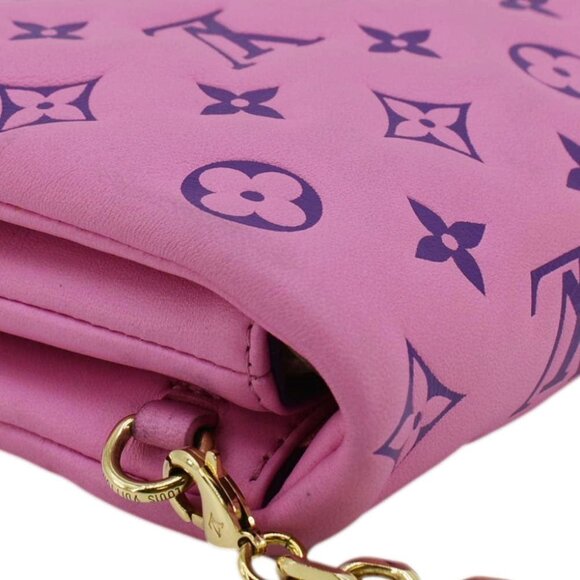 Louis Vuitton  Coussin Pochette Monogram Embossed Leather Crossbody Bag Pink - Picture 4 of 11